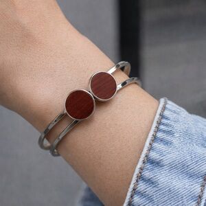 Women's Silver and Brown Bracelet
